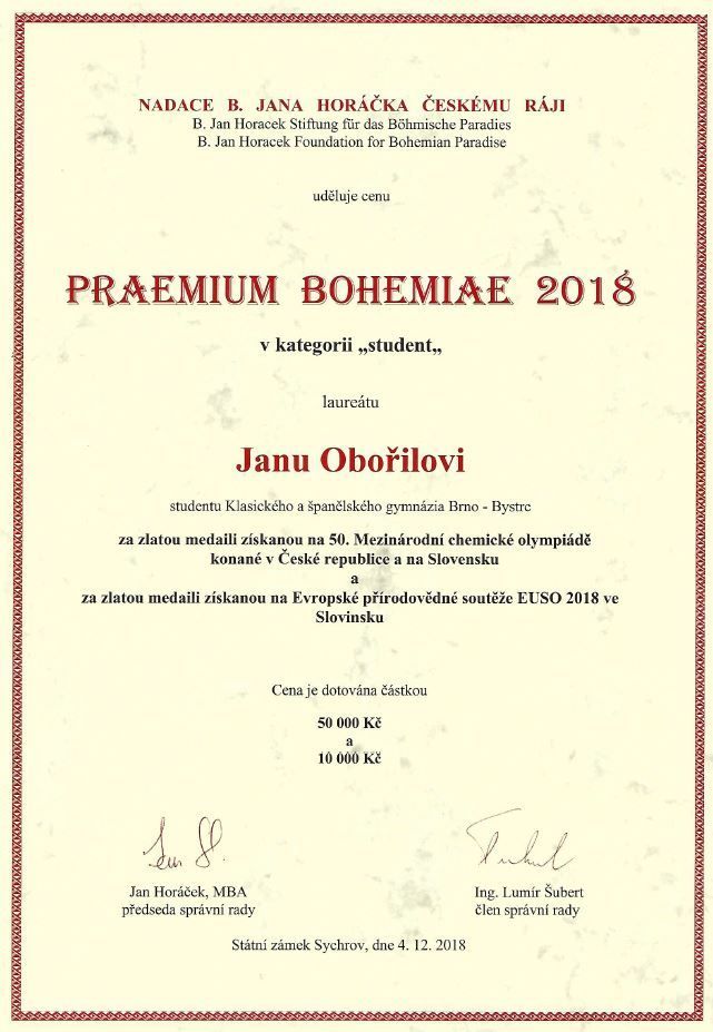 praemiumBohemiae2018